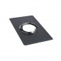 Piastra posteriore in acciaio inox nero 30x50, D.155