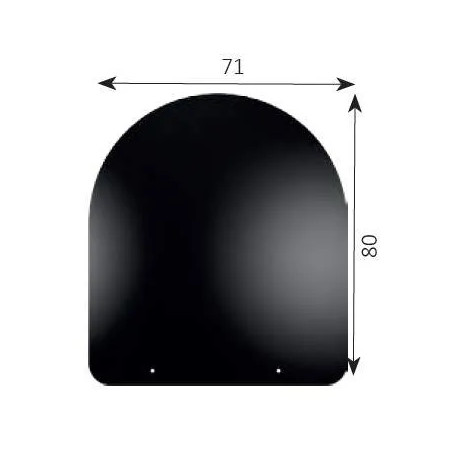 Black enamel floor plate 72x80