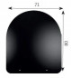 Black enamel floor plate 72x80