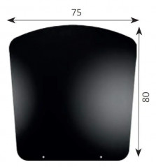 Black enamel floor plate 75x80