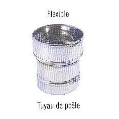 Raccord inox Poêle pour tubage flexible diamètre 153x180/186