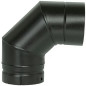 Codo 90° esmalte negro mate, D.125