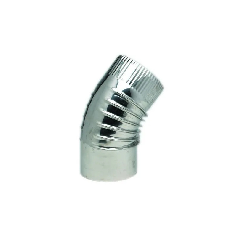 BR 45° pleated elbows, stainless steel, D.97