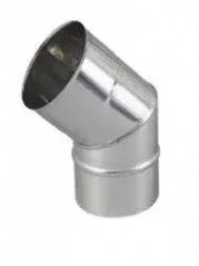 BR 45° pleated elbows, stainless steel, D.167