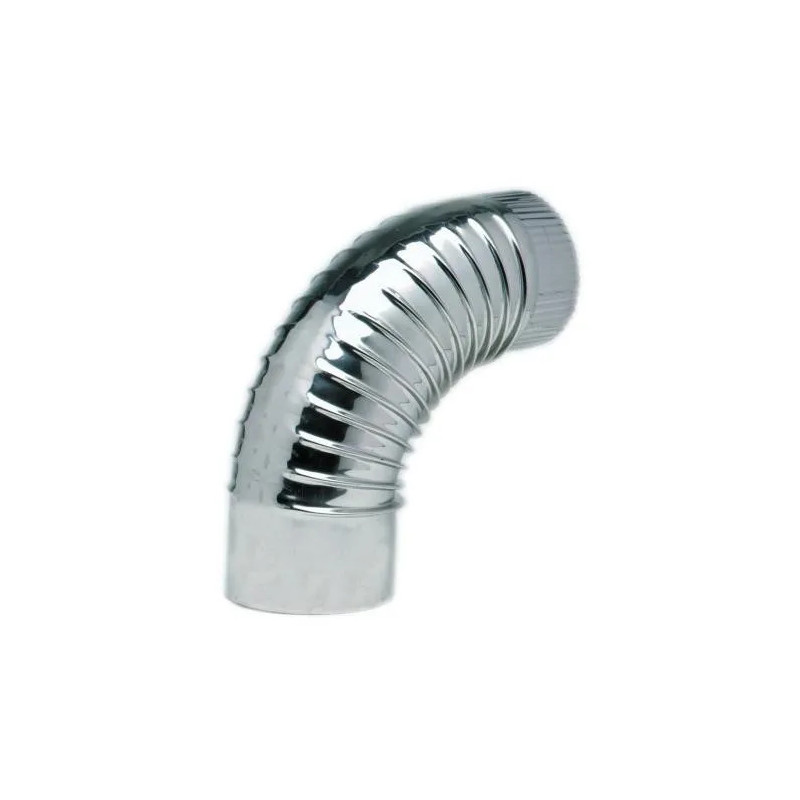 EQ 90° pleated elbows, stainless steel, D.83