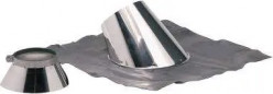 Stainless steel flashing 30° to 45° with D.200 collar