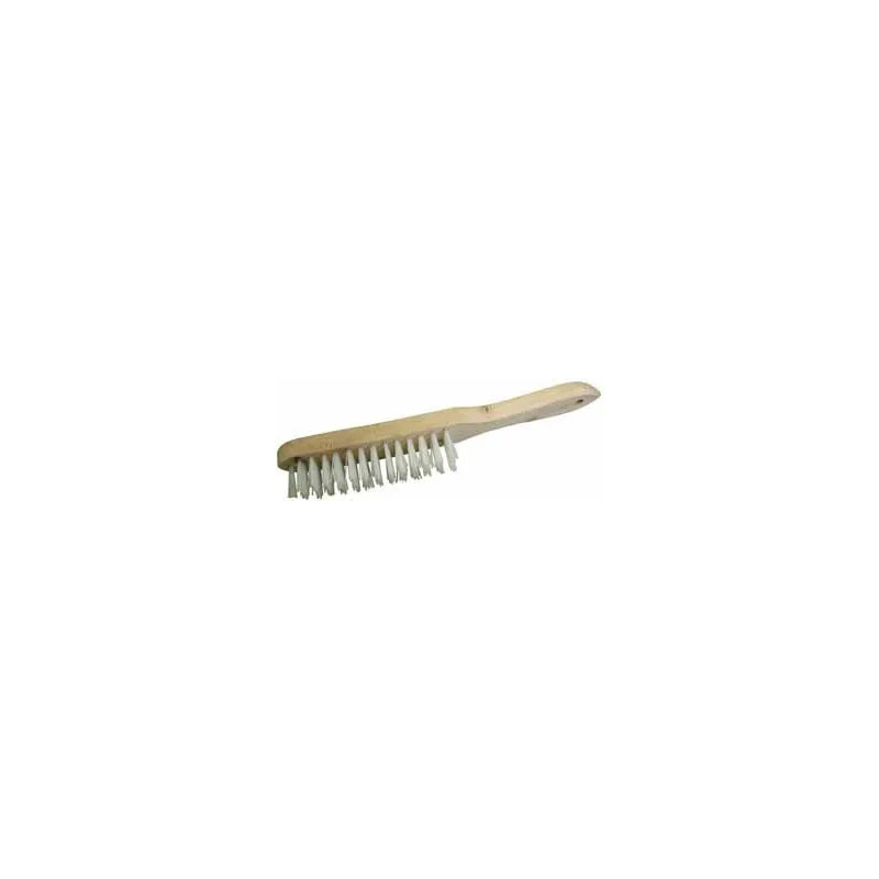 Nylon brush with wooden handle