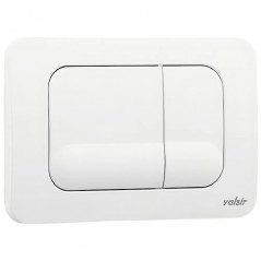 Plaque de commande WC encastré Valsir WINNER TROPEA, double volume Blanche