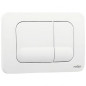 Plaque de commande WC encastré Valsir WINNER TROPEA, double volume Blanche