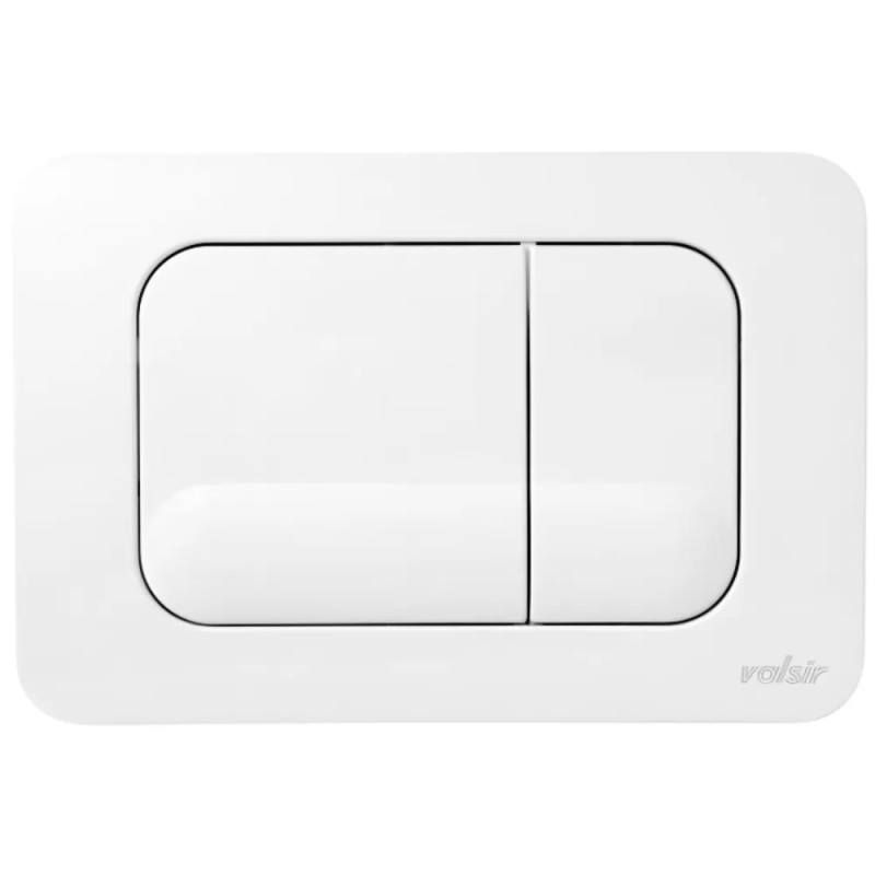 Plaque de commande WC encastré Valsir WINNER TROPEA, double volume Blanche