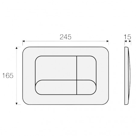 VALSIR 2-button plate - \"Winner 2\" (white ABS)