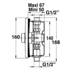 Presto tap 15x21 with shut-off valve