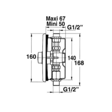 Presto tap 15x21 with shut-off valve