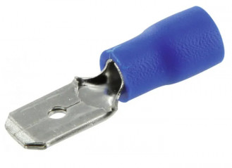 Clip on clip male blue D6.35mm - 10P