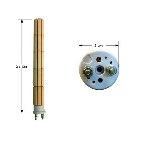 Single-phase steatite heater D.32 - 1000W