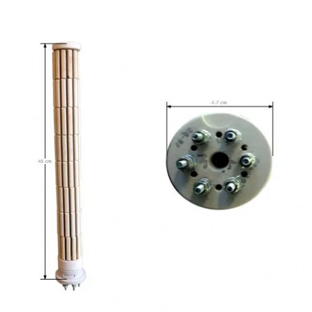 Riscaldatore monofase in steatite D.47 - 2400W