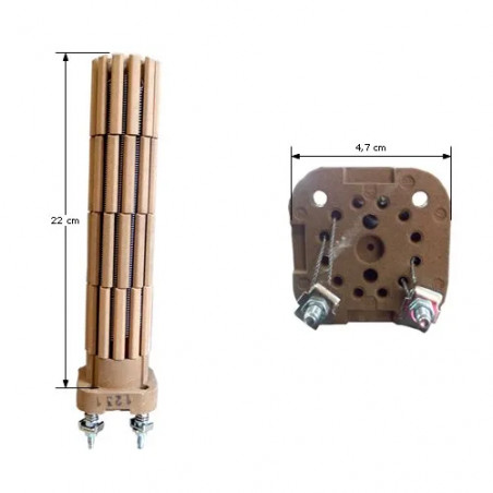 Résistance stéatite Monophasé diamètre 47, 1200W