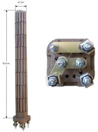 Résistance stéatite Monophasé diamètre 47, 3000W