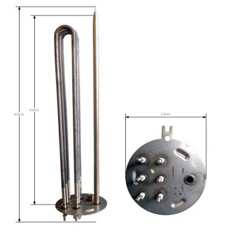 RHONELEC immersion heater (without anode or gasket) - 5000W