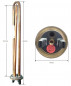 Heating element with round flange 1000W - 30 cm