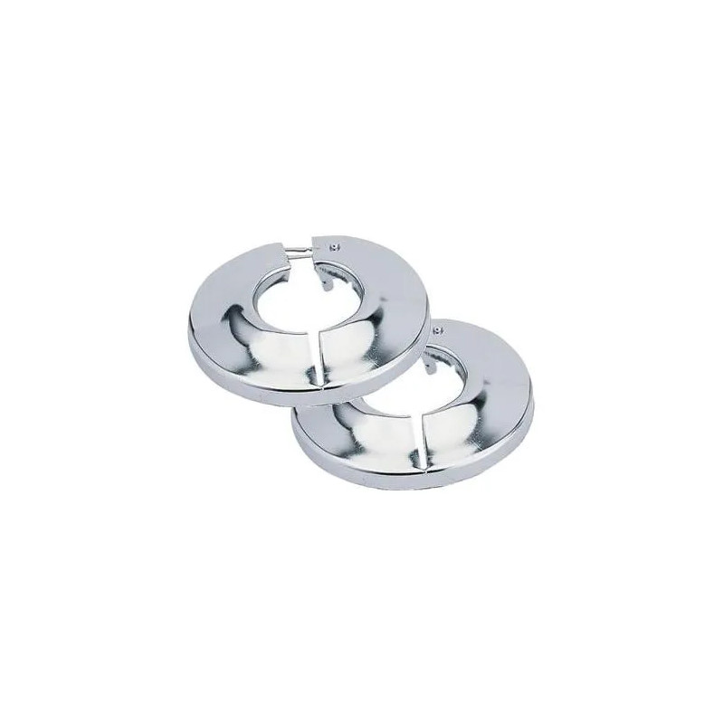 Chrome plated hinged rosette D.10 (pair)