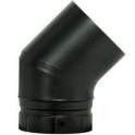 Elbow 45° matte black enamel, D.125