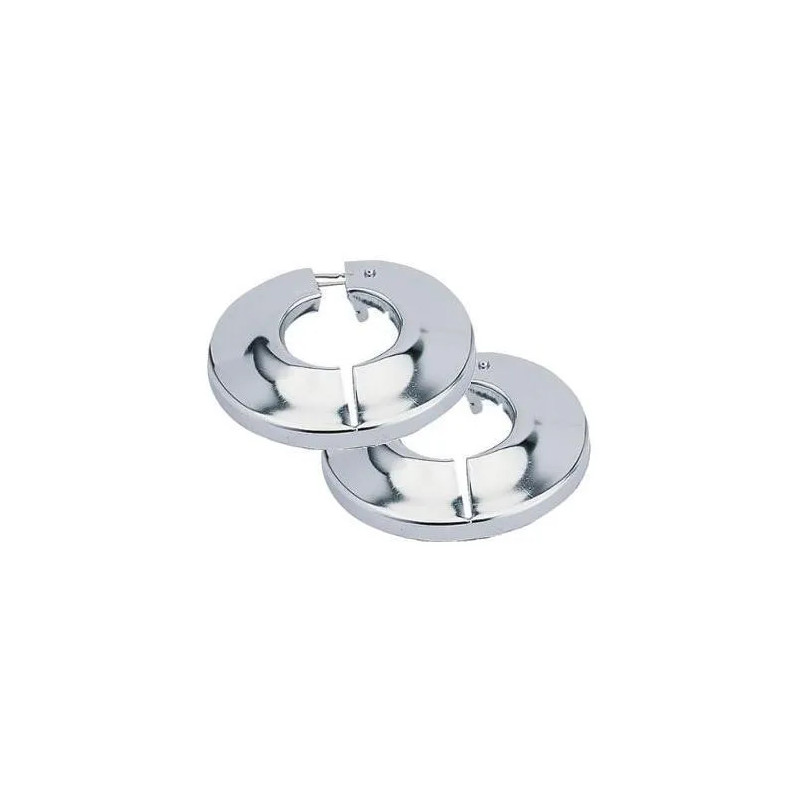 Chrome plated hinged rosette D.14 (pair)