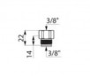 Fitting with non-return valve for fm 3/8 mixer (the pair)