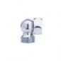 Elbow Male/Female chrome with ball joint 15x21 (The piece)