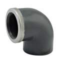 Elbow 90 degree diameter 32, female, 26x34, with metal reinforcement ring