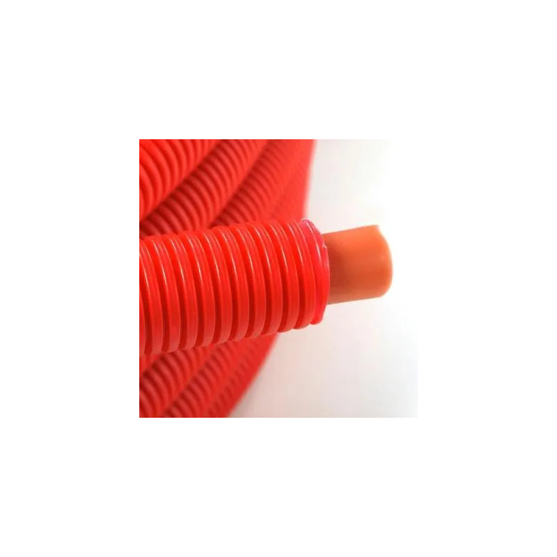 Tube PER Prégainé 10x12, 25m rouge