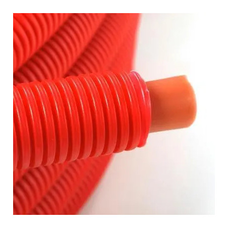 Pre-sheathed PER pipe 10x12 - 50m red