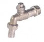 Brass tap + head for inlet cover, 20X20