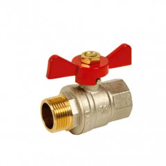 valve-a-sphere-brass-pn40-male y-female lever-butterfly-red-08x13