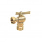 Brass ball valve with rotating nut PN20 with rotating nut, male and female (angle), F20X27-M15X21