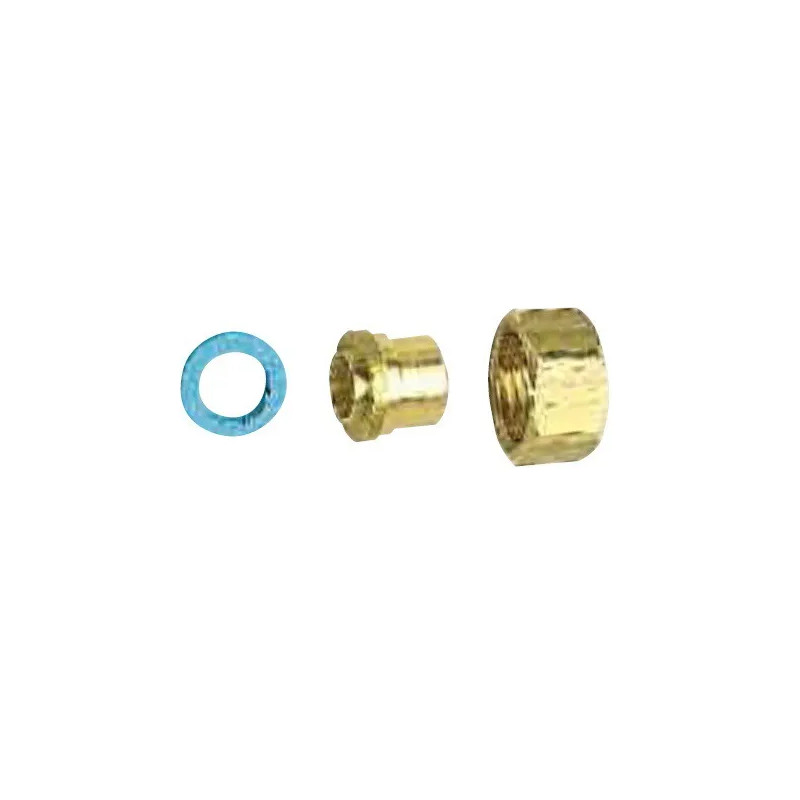 Straight 2-piece flat gasket fitting, solder to copper - 15X21/12