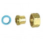 Straight 2 pieces gas flat seal fitting, solder to copper - 20X27/22