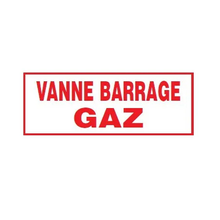 Nameplate "Gas Barrier Valve".