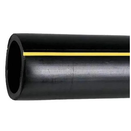 PE gas pipe with yellow stripes, 50m coil - Gauge 32 D.40