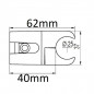 Fixation pour radiateur TESI tube diamètre 25