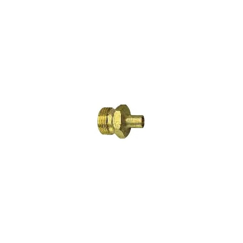 Conector macho, rosca izquierda para la botella, a 14 mm de cobre para soldar