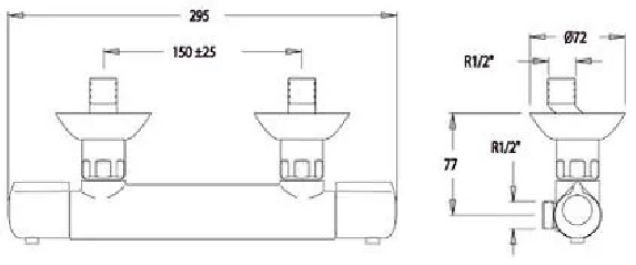 Mitigeur douche thermostatique TERMOJET