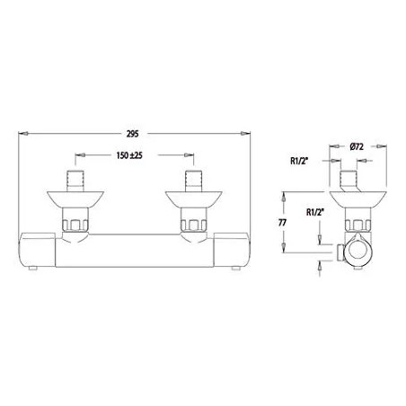 Mitigeur douche thermostatique TERMOJET