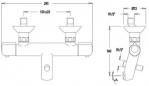 Thermostatischer Wand-Wannen- und Brausemischer TERMOJET