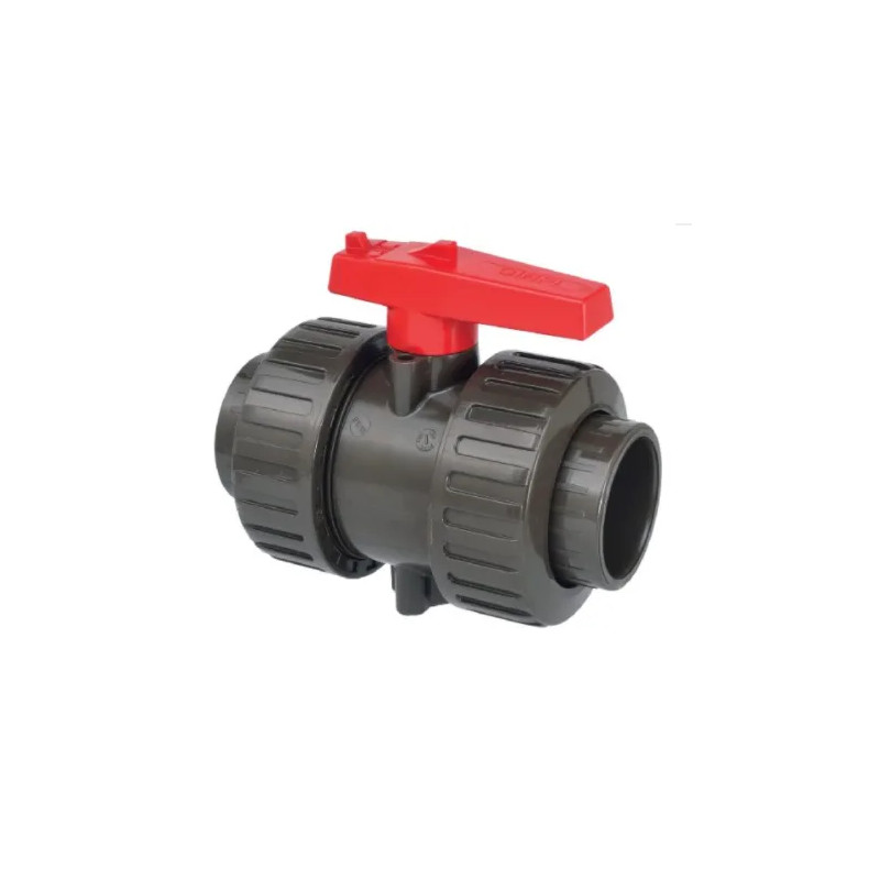 Ball valve with double union PVC HTA D.40