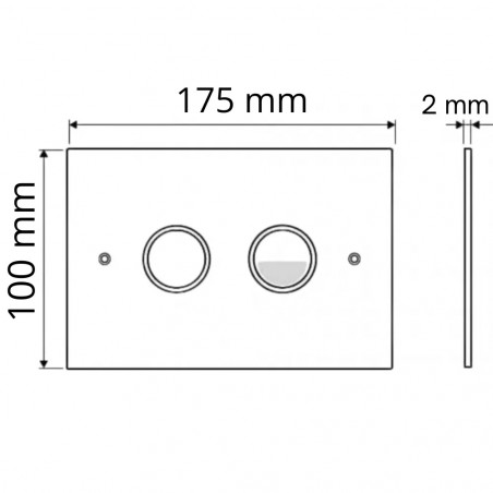 Boutons poussoirs avec plaque chromée brillant Valsir