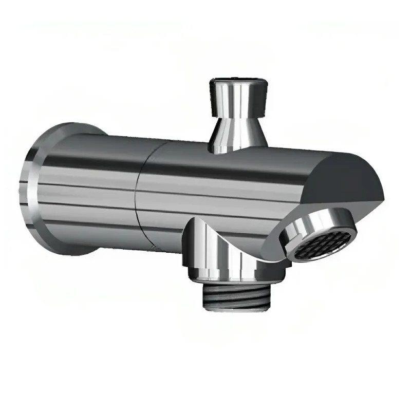 Fixed wall-mounted spout with diverter