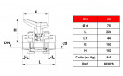 Ball valve FF D.75