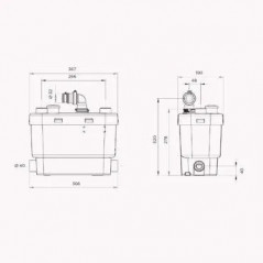 Sanispeed + silence pump, 100l/min