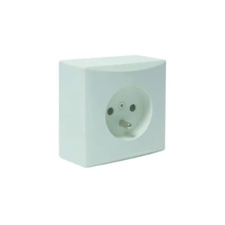 Single socket outlet with earth connection